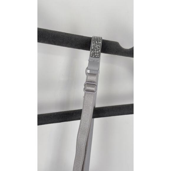 Victorias Secret Twinkle Strap Lace Push Up Bra Womens Size 32B Silver Pearl New - Picture 9 of 11